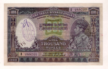 India 1000 Rupees 1937 (ND)