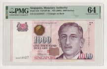 Singapore 1000 Dollars 2009 (ND) PMG 64