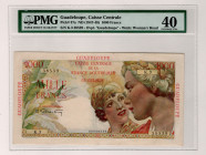 Guadeloupe 1000 Francs 1947 - 1949 PMG 40