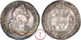 Louis XIV (1643-1715), Demi écu aux palmes, 1694, 9, Rennes, Réformé, Av. LVD XIIII D. G FR. ET. NAV. REX, Buste cuirassé du Roi à droite, Rv. SIT. NO...