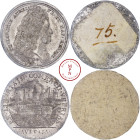 Louis XV (1715-1774), Régence de Philippe d'Orléans, Essai de frappe uniface en étain (Splasher coin), Av. PHILLIP. DUX. AUREL.FR. ET NEV. REGENS. Bus...