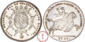 Louis XV (1715-1774), Ordre du Mont-Carmel et de Saint Lazare, Jeton, 1721 Av. LOUIS D'ORLEANS DUC DE CHARTRES GRAND MAITRE, Écu aux armes de Louis D'...