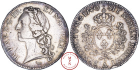 Louis XV (1715-1774), Écu au bandeau, 1740, A, Paris, 2nd semestre, Av. LUD. XV. D. G. FR. ET NAV. REX., Tête bandée à gauche, Rv. SIT NOMEN DOMINI BE...