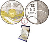 France, Monnaie de Paris, 50 euros, UNESCO, Rives de Seine, 2016, Paris, Belle Épreuve, n°449 sur 500, Av. REPUBLIQUE FRANCAISE, Rv. PARIS, RIVES DE L...