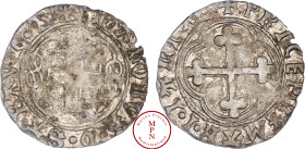 Duché de Savoie, Charles Ier (1482-1490), Gros du 2eme type (grosso), Cornavin, Genève (Suisse), Av. + KAROLVS. D. SABAV. G. T., Rv. + PRICEPS Z MAR. ...