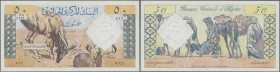 Algeria: 50 Dinars 1964 Banque de l'Algerie P.124, beautiful design banknote, more rarely seen on the market than 10 and 100 Dinars of the same series...