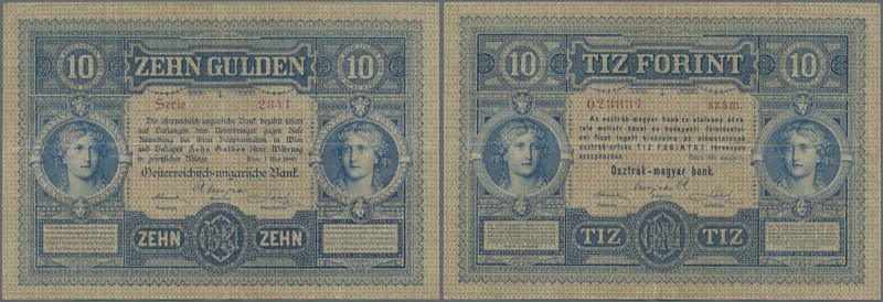 Austria: 10 Gulden 1880 P. 1, S/N 023887, rare note in nice condition with some ...