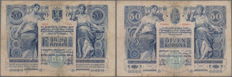 Austria: Österreichisch-Ungarische Bank 50 Kronen 1902, P.6, still nice with lig...
