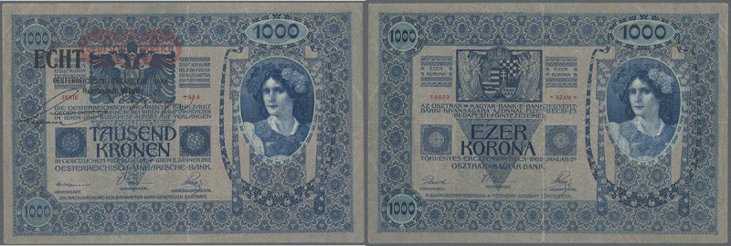 Austria: 1000 Kronen 1902 Oesterreichisch-ungarische Bank 02.01.1902 (1919), Rev...