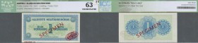 Austria: 1 Schilling 1944 SPECIMEN P. 103s, Allied Occupation WWII, Specimen number #47, with specimen overprint on front and back with additional Spe...