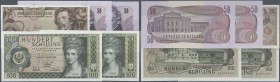 Austria: set of 5 notes containing 20 Schilling 1967 P. 142, 50 Schilling 1970 (1st and 2nd issue) P. 143, 144, 100 Schilling 1969 (1st and 2nd issue)...