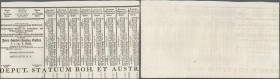Austria: 250 Gulden 1761 Obligation Vienna, PR W3a), complete sheet in condition: XF.