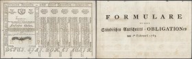 Austria: 15 Gulden 1763 Obligation Vienna, PR W6), complete sheet in condition: XF.