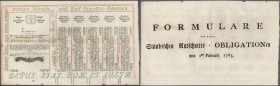 Austria: 120 Gulden 1763 Obligation Vienna, PR W9), complete sheet in condition: VF.