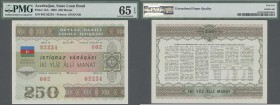 Azerbaijan: 250 Manat State Loan Bond 1993, printer Goznak, P.13A, PMG graded 65 Gem Uncirculated EPQ