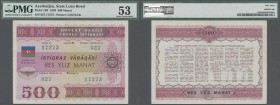 Azerbaijan: 500 Manat State Loan Bond 1993, printer Goznak, P.13B, PMG graded 53 About Uncirculated