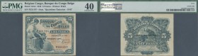 Belgian Congo: Banque du Congo Belge 5 Francs 1943, vertically folded, some other minor creases in the paper and a few spots, PMG graded 40 Extremely ...