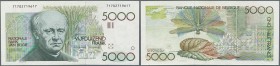 Belgium: 5000 Francs ND P. 145, no visible folds in paper but pressed, still strong paper with crispness and original colors, no holes or tears, condi...