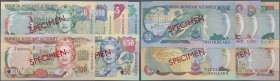 Bermuda: SPECIMEN set of the Millennium issue with 2, 5, 10, 20, 50 and 100 Dollars 2000 SPECIMEN, P.50as, 51s, 52as, 53s, 54as, 55s, all in perfect U...