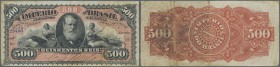 Brazil: 500 Reis ND(1880) P. A243 in used condition with several vertical folds and creases in paper, 2 pinholes, no tears, still strong paper and nic...