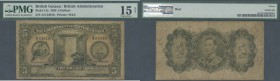British Guiana: 5 Dollars 1938 P. 14a, rare note, PMG graded 15 Choice Fine Net.