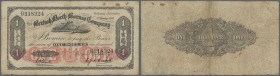 British North Borneo: 1 Dollar 1936 P. 28, British North Borneo Company, used with folds and creases, light border wear, stain in paper, no holes or t...