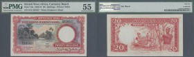 British West Africa: 20 Shillings 1954 P. 10a in condition: PMG graded 55 aUNC.