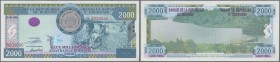 Burundi: 2000 Francs 2001 Specimen P. 41s, 3 light bends in paper, condition: XF.