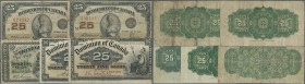 Canada: Dominion of Canada, set with 5 Banknotes 25 Cents 1870, 1900 with signatures Courtney and Boville and 1923 with signatures McCavour & Saunders...