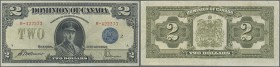 Canada: Dominion of Canada 2 Dollars 1923 with blue seal, Block number 2 and signatures: McCavour & Saunders, P.34h, highly rare in this good conditio...