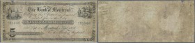 Canada: The Bank of Montreal 5 Dollars = 25 Shillings 1858, like P.S499b but date September 1st 1858 not listed in the catalog, highly rare note and s...