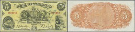 Canada: The Bank of Toronto 5 Dollars 1935, P.S691a, seldom offered and rare banknote in great original shape, small graffiti at right center on front...