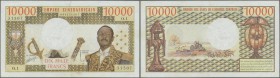 Central African Republic: 10.000 Francs ND Bokassa P. 9, lightly used with light folds and creases, no holes or tears, not washed or pressed, original...