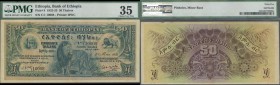 Ethiopia: 50 Thalers 1932 P. 9, condition: PMG graded 35 Choice VF.