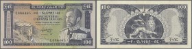Ethiopia: 100 Dollars ND P. 29, light vertical folds in paper, strong paper with crispness, original colors, no holes or tears, probably pressed dry, ...