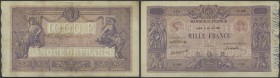 France: 1000 Francs June 30th 1891, P.67b (Fay 36-3) with signatures: Delmotte, d'Anfreville, Billotte, one of the earliest issues of this type great ...