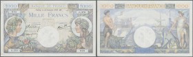 France: set of 10 MOSTLY CONSECUTIVE notes 1000 Francs ”Commerce & Industrie” 1940-44 P 96, from S/N 009238909 to - 934, with only a few notes missing...