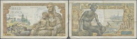 France: set of 30 notes 1000 Francs ”Demeter” 1943 P. 102, all notes a bit stronger used with several folds and creases, several pinholes and/or borde...