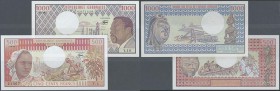 Gabon: Republique Gabonaise 500 Francs 1978 and 1000 Francs 1983, P.2b, 3d, both in UNC condition (2 pcs.)