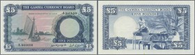 Gambia: 5 Pounds ND P. 3, The Gambia Currency Board, in crisp original condition with out any folds, no holes or tears, no creases, original colors, o...