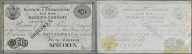 Great Britain: Coventry & Warwickshire Joint Stock Banking Company 50 Pounds 183x SPECIMEN, P.NL, without serial number, printed by Perkins, Bacon and...