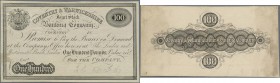 Great Britain: Coventry & Warwickshire Joint Stock Banking Company obverse and reverse proof of 100 Pounds 18xx (1867), P.NL, printed by Perkins, Baco...