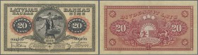 Latvia: 20 Latu 1924, P.15, one of the keynotes of this series in very nice condition with strong paper and bright colors, with a few folds and minor ...