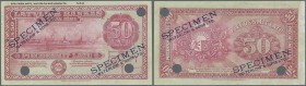 Latvia: 50 Latu 1924 SPECIMEN, P.16s, extraordinary Rare note in perfect UNC condition