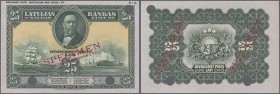 Latvia: 25 Latu 1928 SPECIMEN, P.18s, Highly Rare note in UNC condition