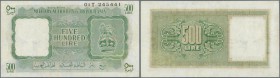 Libya: MILITARY AUTHORITY OF TRIPOLITANIA 500 Lire ND(1943) P. M7, key note of this series, used with folds, heavily repaired areas at borders and in ...