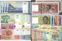 Madagascar: larger set of 27 banknotes Madagascar / Comores containing 500 to 25.000 Ariary ND(1994-95) P. 75-82, 8 banknotes of the 2003-2016 series ...