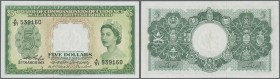 Malaya & British Borneo: 5 Dollars 21.03.1953 P. 2, portrait QEII, serial A/31 539160, in exceptional condition with no holes or tears, crisp paper an...