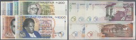 Mauritius: set of 6 banknotes containing 25, 50, 100, 200, 500 & 1000 Rupees 1998 P. 42-47, the 25, 50, 500 and 1000 in UNC, the others in XF+ to aUNC...