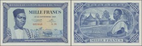 Mali: Banque de la République du Mali 1000 Francs 1960, P.4, almost perfect condition with a tiny dint at upper right corner: aUNC